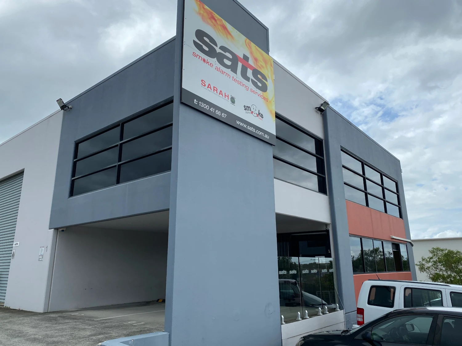 Privacy window film on commercial glass