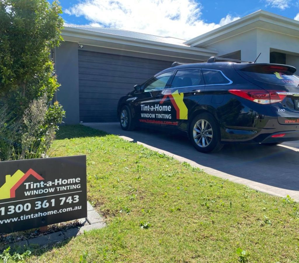 Security window film holding shattered glass together demonstrating anti-shatter protection for Queensland homes